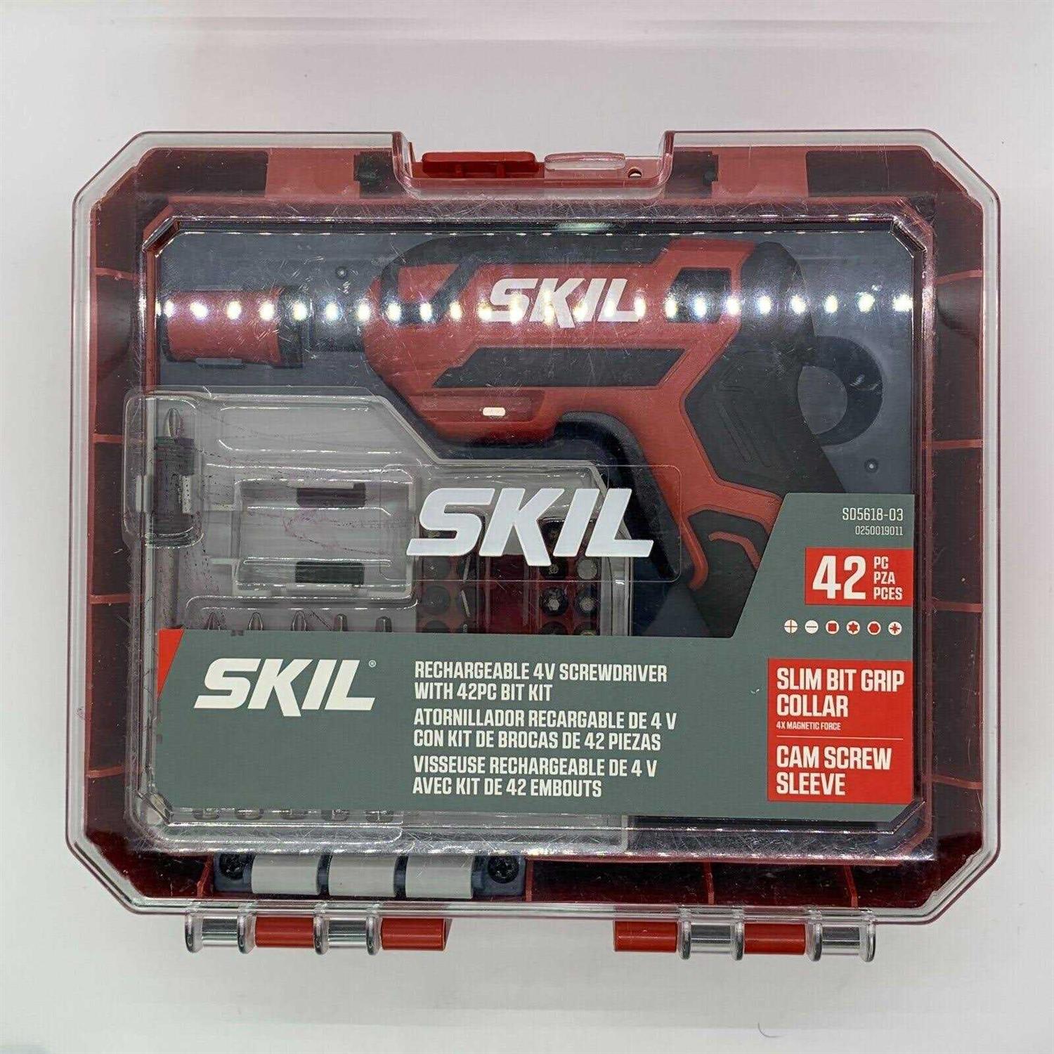 Skil 4V Pilot Screwdriver with 42 Piece Bit Kit Case - Cheap Fitting