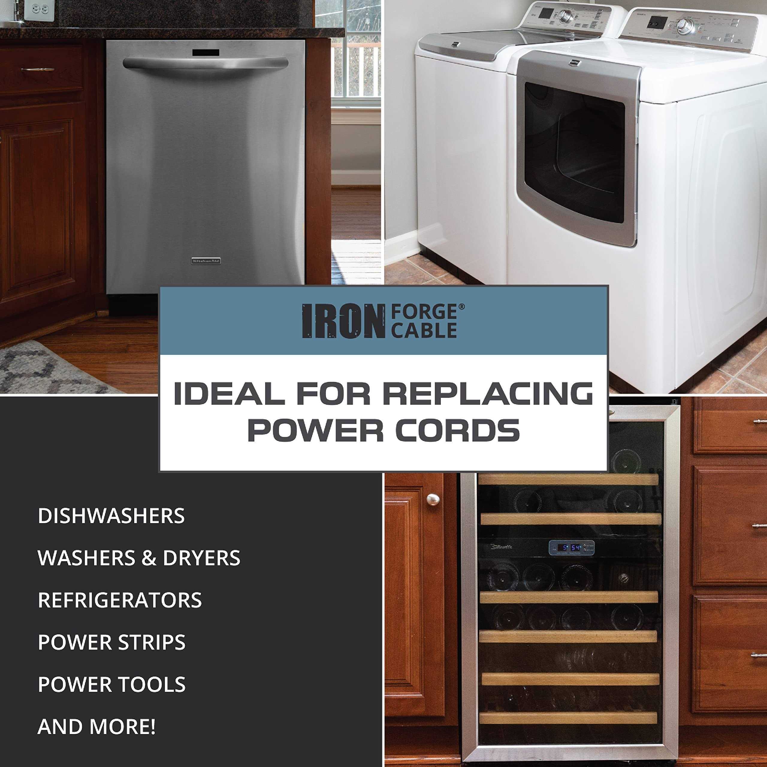 Iron Forge Cable AWG Replacement Power Cord with Open End - Cheap Fitting