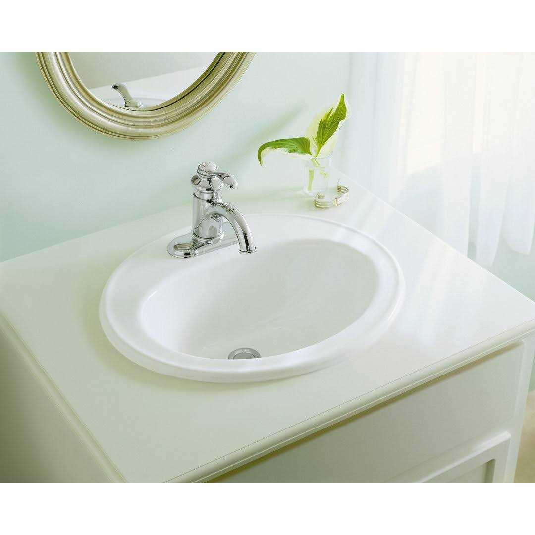 Kohler Pennington Drop-in Bathroom Sink with 8 Widespread Faucet Holes - Cheap Fitting