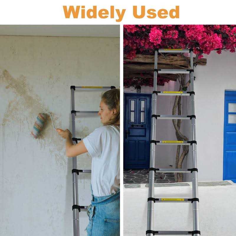 LiGuVCY Telescoping Extension Ladder 14.5 FT Folding Telescopic Aluminum Ladders - Cheap Fitting