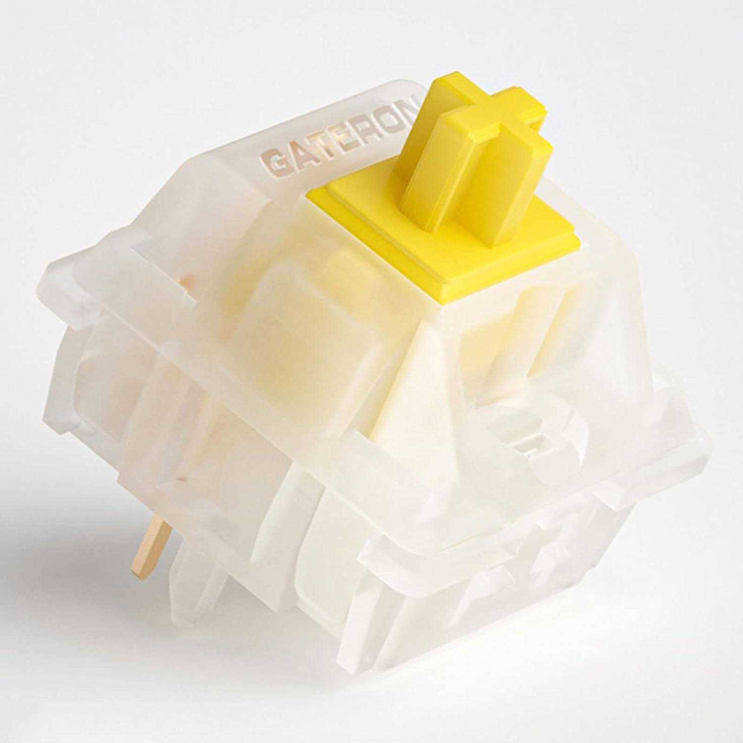 Gateron Milky Yellow Pro Switches Pre-lubed 5 Pin Linear Keyboard Switches for MX Mechanical Keyboard - Cheap Fitting
