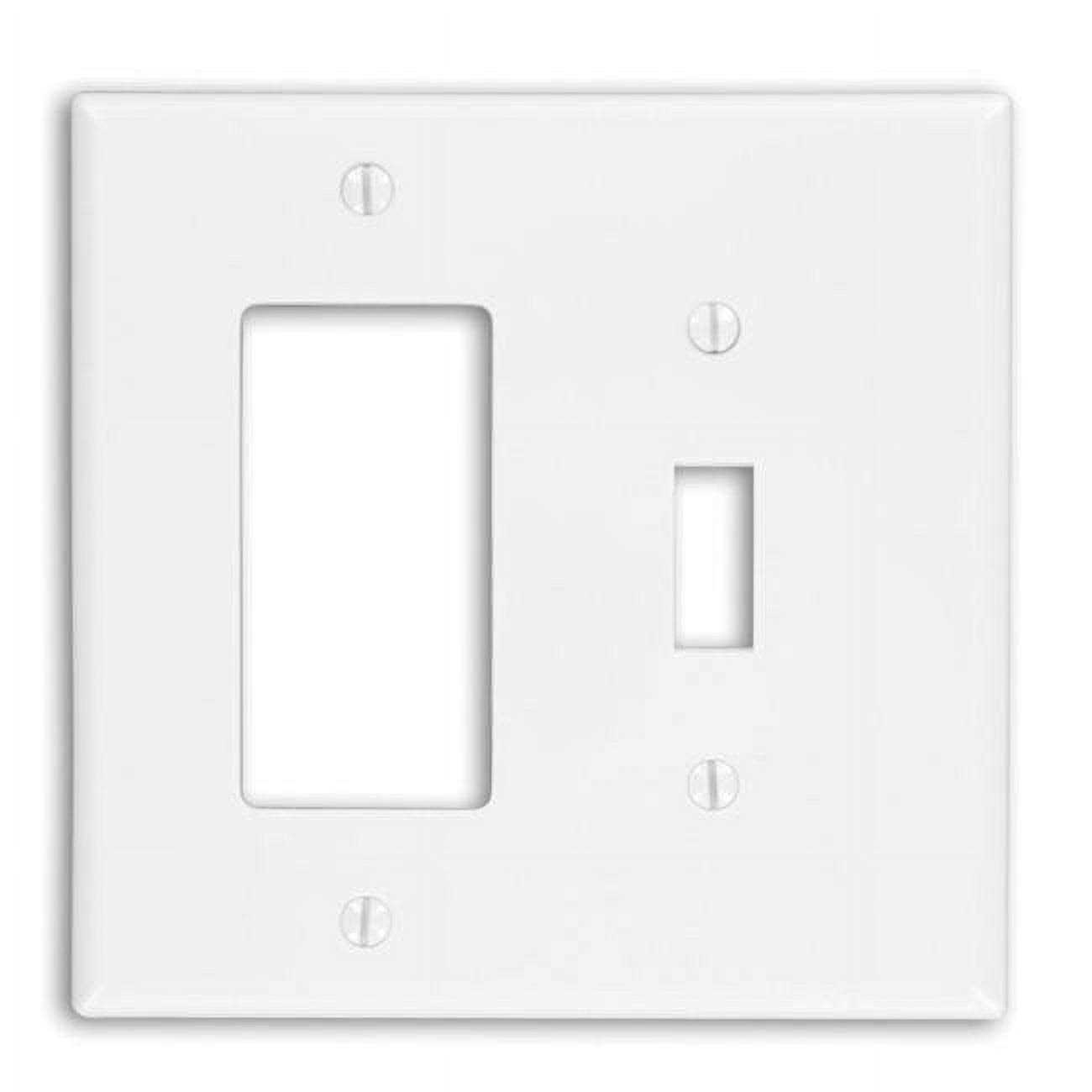 Leviton PJ126-W 2-Gang 1-Toggle 1-Decora/GFCI Combination Wallplate - Cheap Fitting