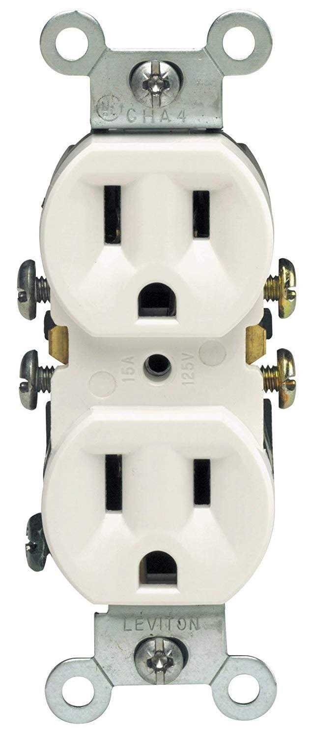 10-Leviton Brown NEMA 5-15R Shallow Grounded Duplex 2-Pole Outlet 302-05320-0CP - Cheap Fitting