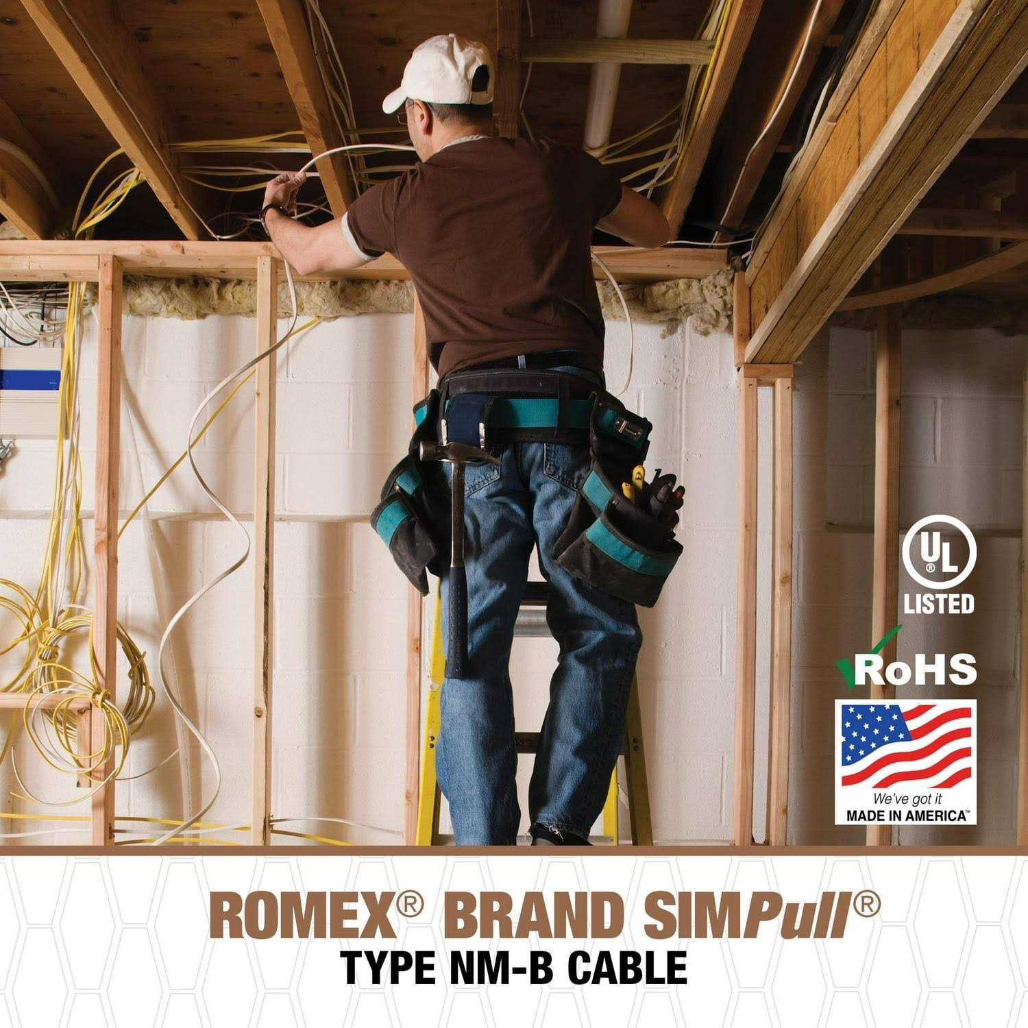 Southwire 50-Foot Ground NM Wire - Cheap Fitting