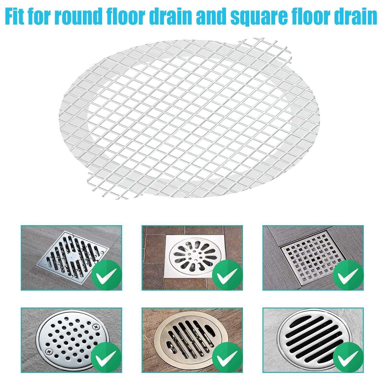 COMMON’H Disposable Hair Catcher for Shower Drain 25 Pack 3 1/2 Inch Mesh Shower Drain Covers - Cheap Fitting