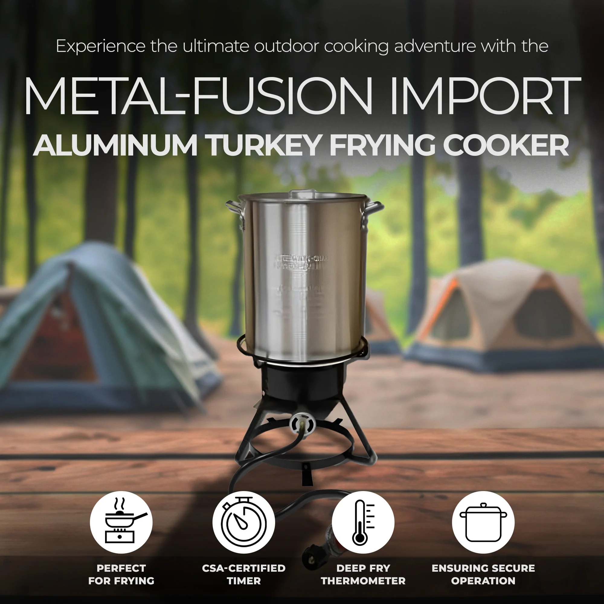 Metal Fusion #1229 29Qt Aluminum Turkey Fryer - Cheap Fitting