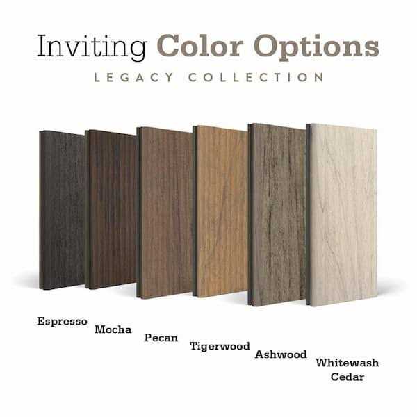 TimberTech Composite Legacy 5/4 in. x 6 in. x 1 ft. Grooved Composite Sample - Cheap Fitting