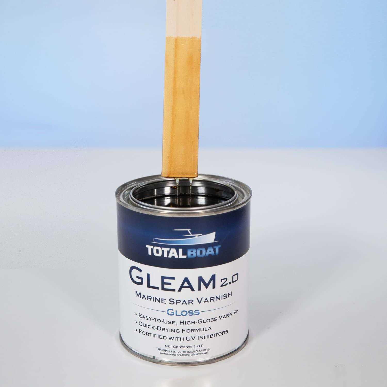 TotalBoat Gleam Marine Spar Varnish Gloss and Satin Polyurethane Finish for Wood Boats and Outdoor Furniture - Cheap Fitting
