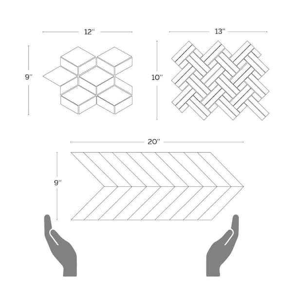 Ivy Hill Tile Everlasting Chevron 9.44 in. x 19.68 in. Matte Wood Look Porcelain Mosaic Tile - Cheap Fitting