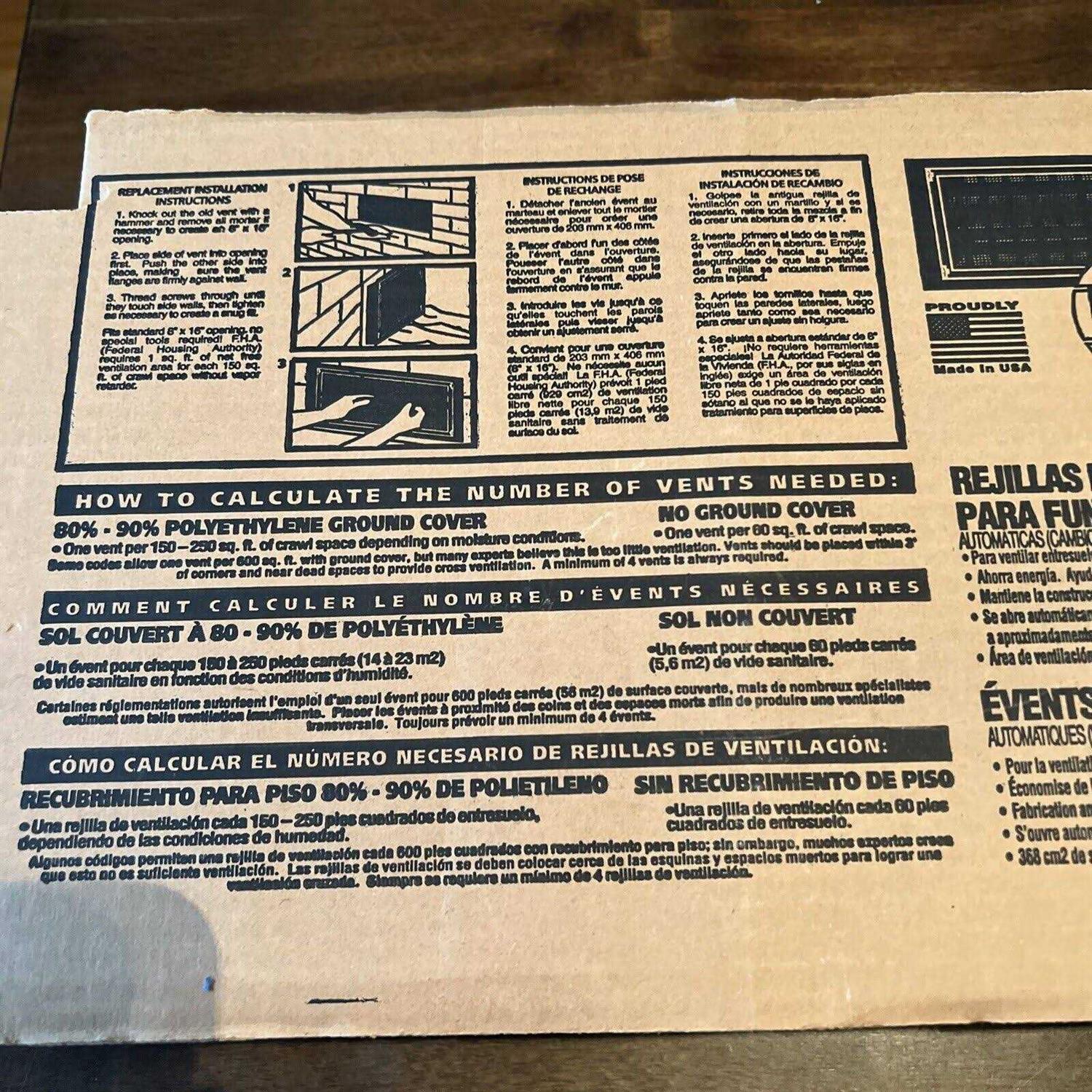 Master Flow FVRABL Automatic Foundation Vent 16 in W 8 in H - Cheap Fitting