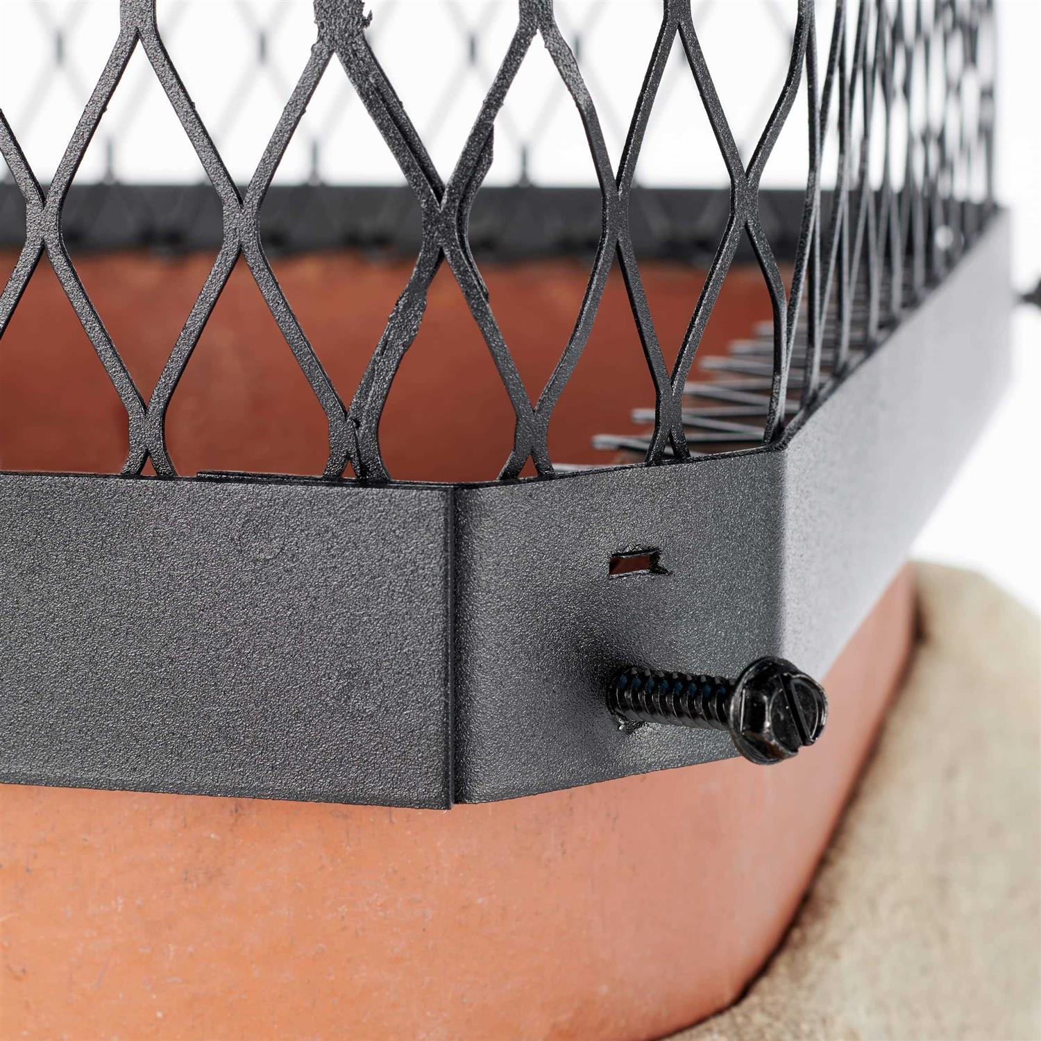 HY-GUARD Galvanized Steel Chimney Cover HY-C Black Chimney Cap Single Bolt-On Chimney Fireplace Cover - Cheap Fitting