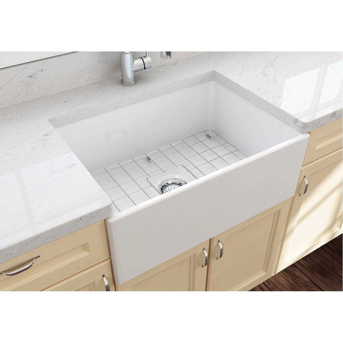 BOCCHI 27 Contempo Apron Fireclay Single Bowl Kitchen Sink - Cheap Fitting
