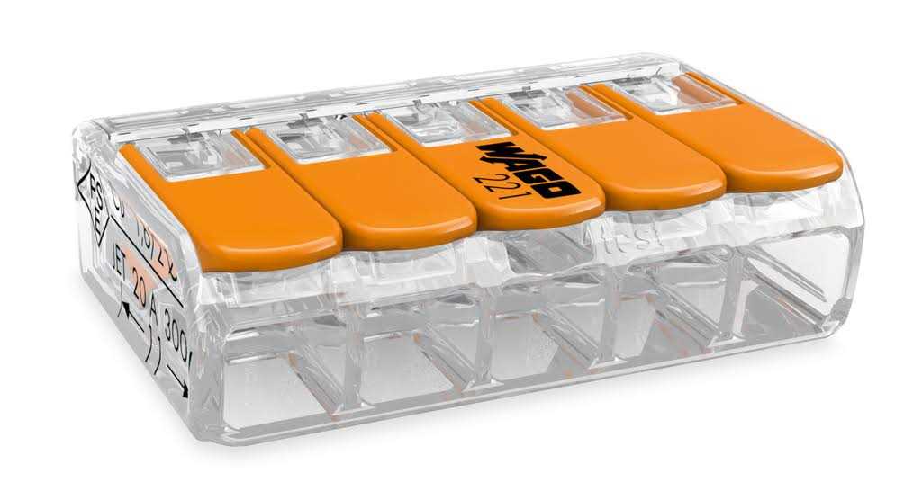 Wago 221-415 Lever-Nuts 5 Conductor Compact Connectors - Cheap Fitting