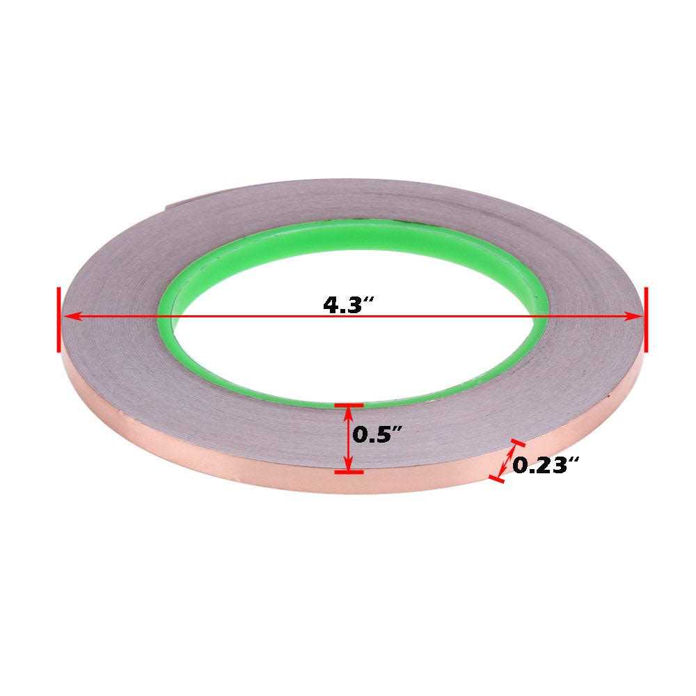 Oubaka 4 Pack Copper Foil Tape,Copper Tape Double-Sided Conductive with Adhesive for EMI Shielding,Paper Circuits - Cheap Fitting