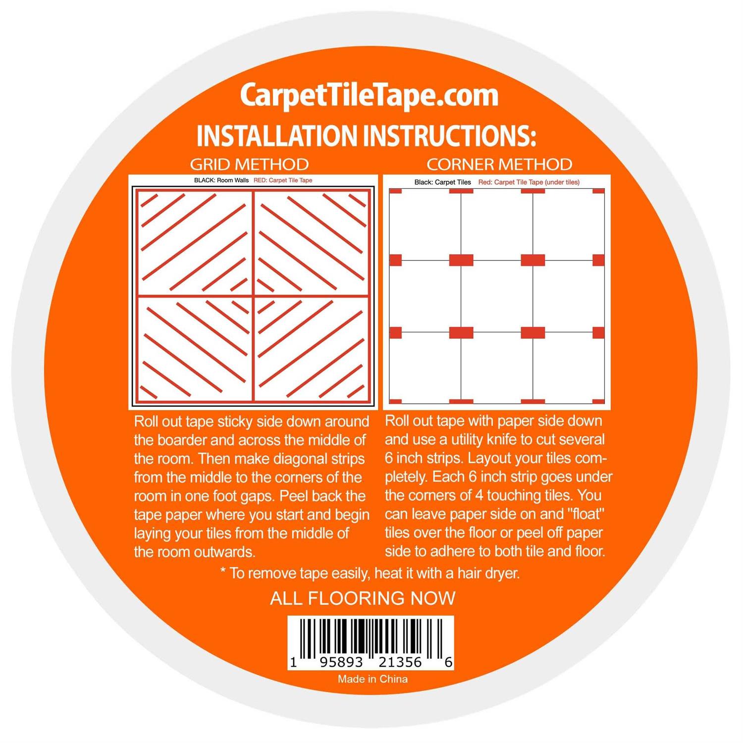 All Flooring Now Double Sided Tape Heavy Duty Carpet Tape 2in x 90ft for Carpet Tiles - Cheap Fitting