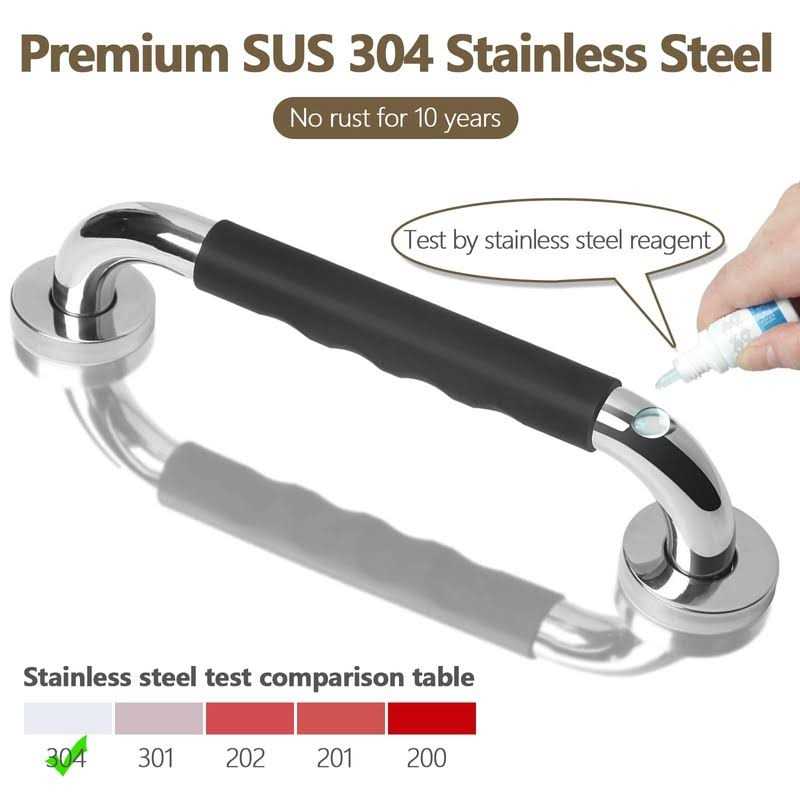 2 Pack Grab Bars For Bathroom 16 Inch Anti Slip Bathroom Handicap Grab Bars For Showers - Cheap Fitting