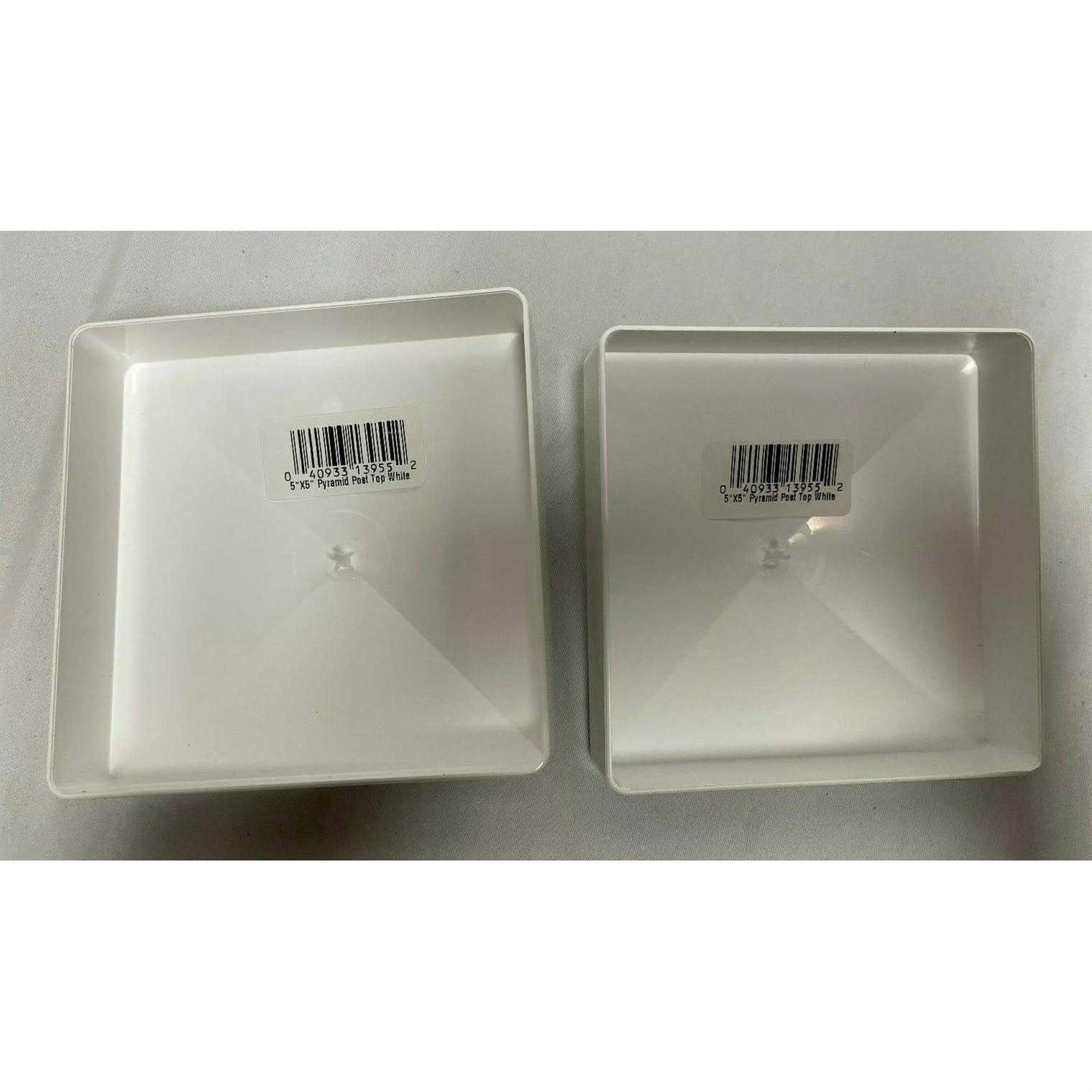 Freedom 5-in W x 5-in L White Vinyl Fence Post Cap 73013955 - Cheap Fitting