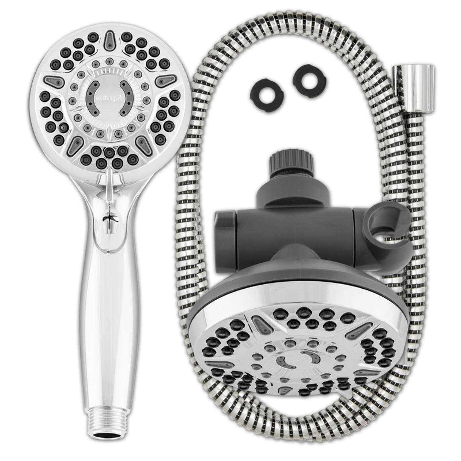 Waterpik PowerPulse Massge Chrome 6 settings Showerhead Combo - Cheap Fitting