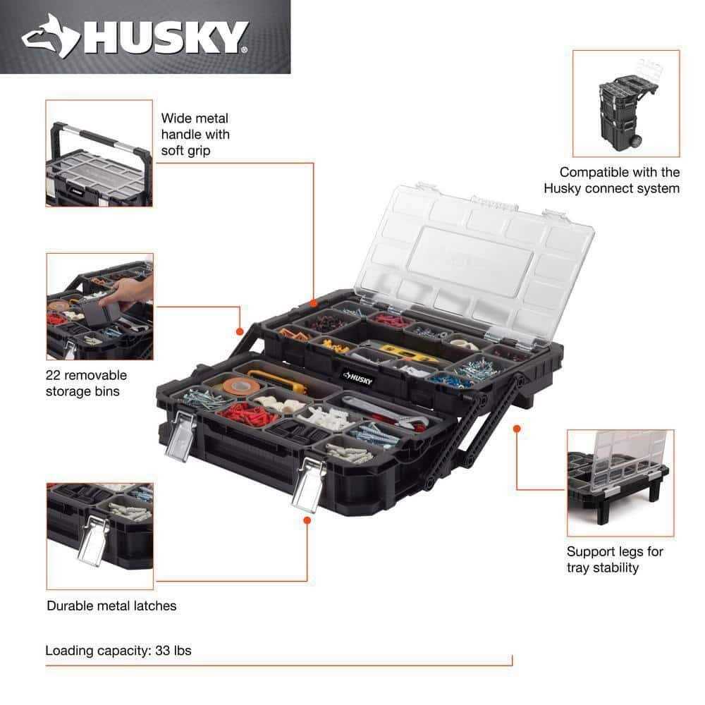 Husky 22 in. W 22-Compartment Connect Cantilever Small Parts Organizer - Cheap Fitting