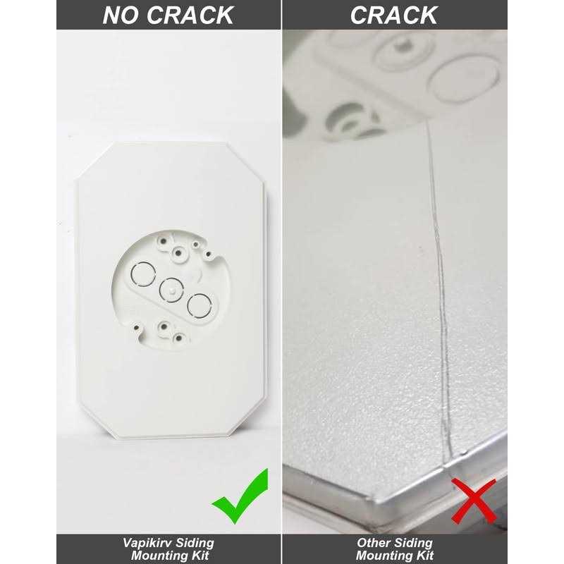 Vapikirv Siding Mounting Kit, White Outdoor Light Mounting Block with Built-in Box, Siding Mounting Plate for 1/2 inch Lap Double and 4 inch Siding - Cheap Fitting