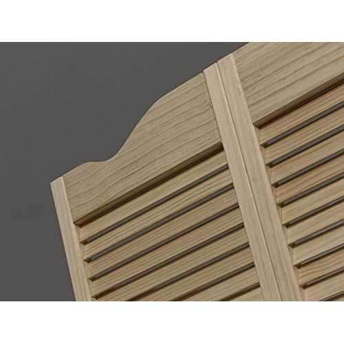 Awc Model 58 Dixieland Louvered Cafe Door 36 inchwide Unfinished Pine - Cheap Fitting
