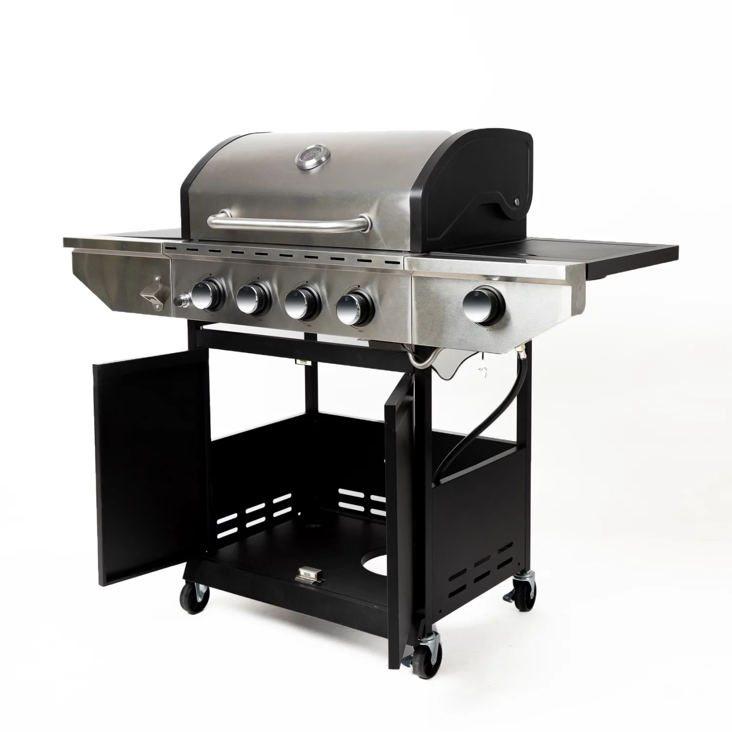 Holaki 3-Burners Propane Gas Grill with Side Burner & Thermometer, 33950 BTU Output Stainless Steel Grill for Outdoor BBQ and Camping, Patio Backyard Barbecue - Cheap Fitting