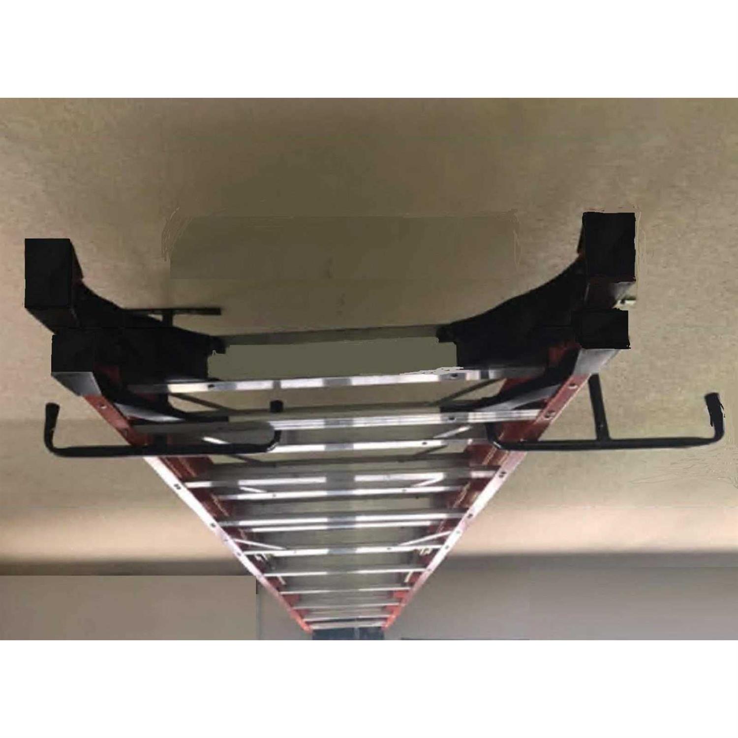 Lajiaoz 2 Pack Heavy Duty Overhead Garage Storage Hooks Rack Hanger -Ceiling-Mounted Utility Hooks Ladder Hanger Safe Racks for Fishing Rod,Tools - Cheap Fitting