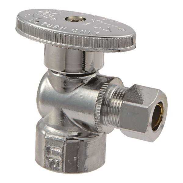 Ace 1/2 in. fip x 3/8 in. Brass Angle stop Valve - Cheap Fitting