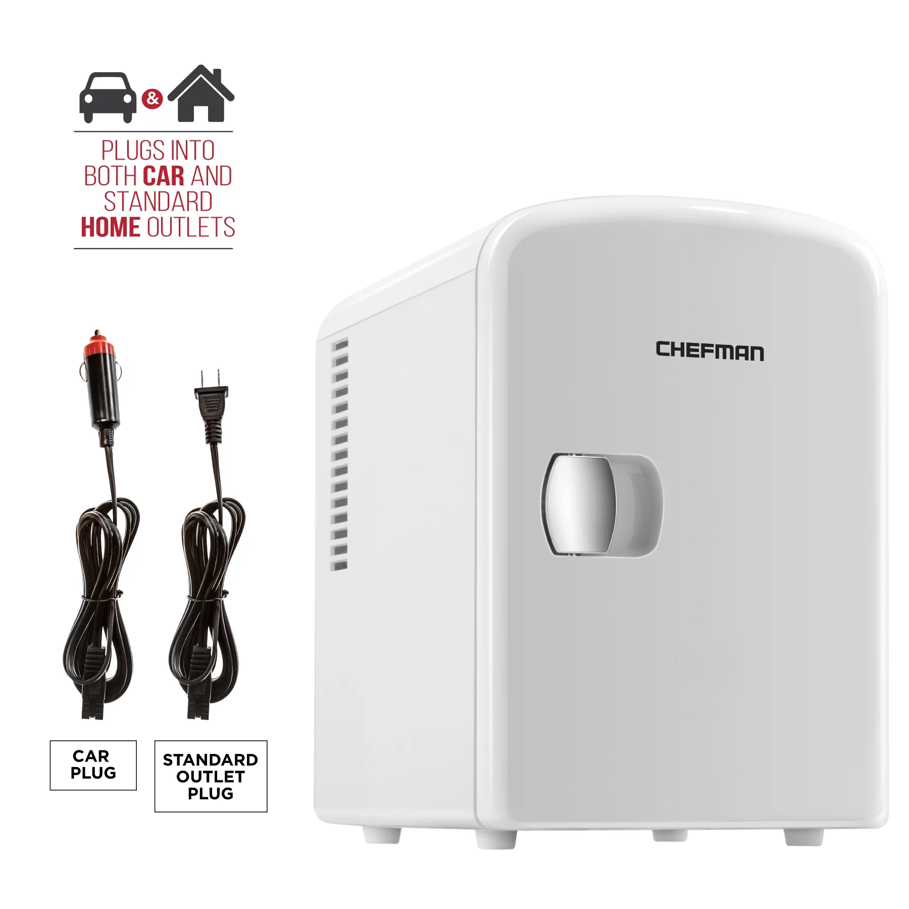 Chefman Portable 4L Mini Fridge w/ Heating and Cooling - Black, New - Cheap Fitting