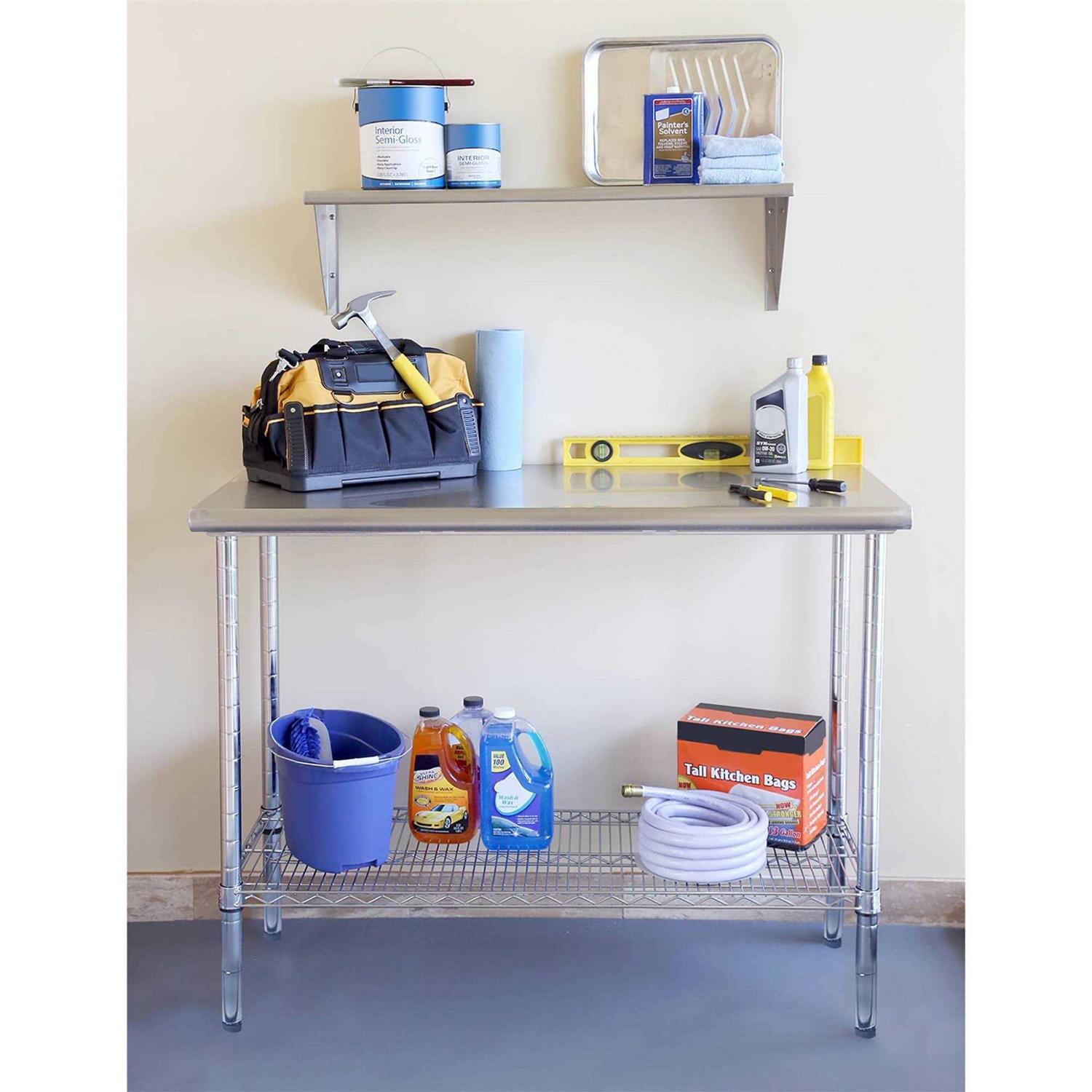 Seville Classics Stainless Steel Work Table - Cheap Fitting