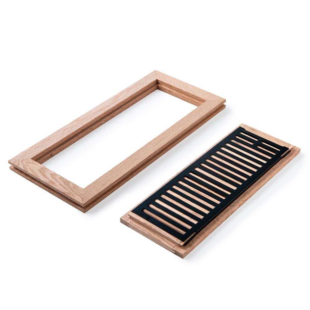 Oak Hardwood Flush Mount Floor Register - Cheap Fitting