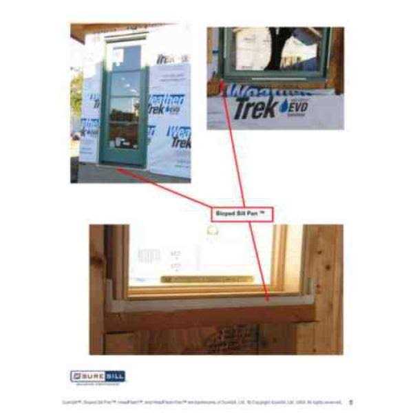 SureSill 4-9/16 in. x 39 in. White PVC Sloped Sill Pan for Door and Window Installation and Flashing - Cheap Fitting