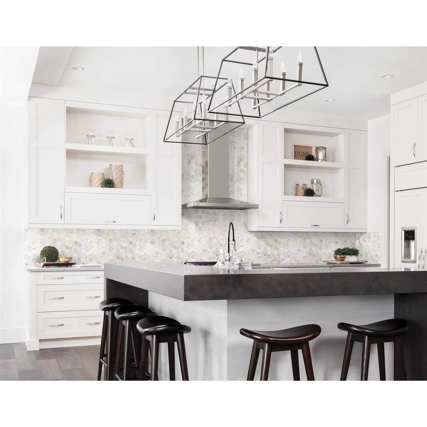 Satori 12 x 12 Bianco Perla Polished Natural Marble Hexagon Stone Look Floor & Wall Tile 1001-0296-0 - Cheap Fitting