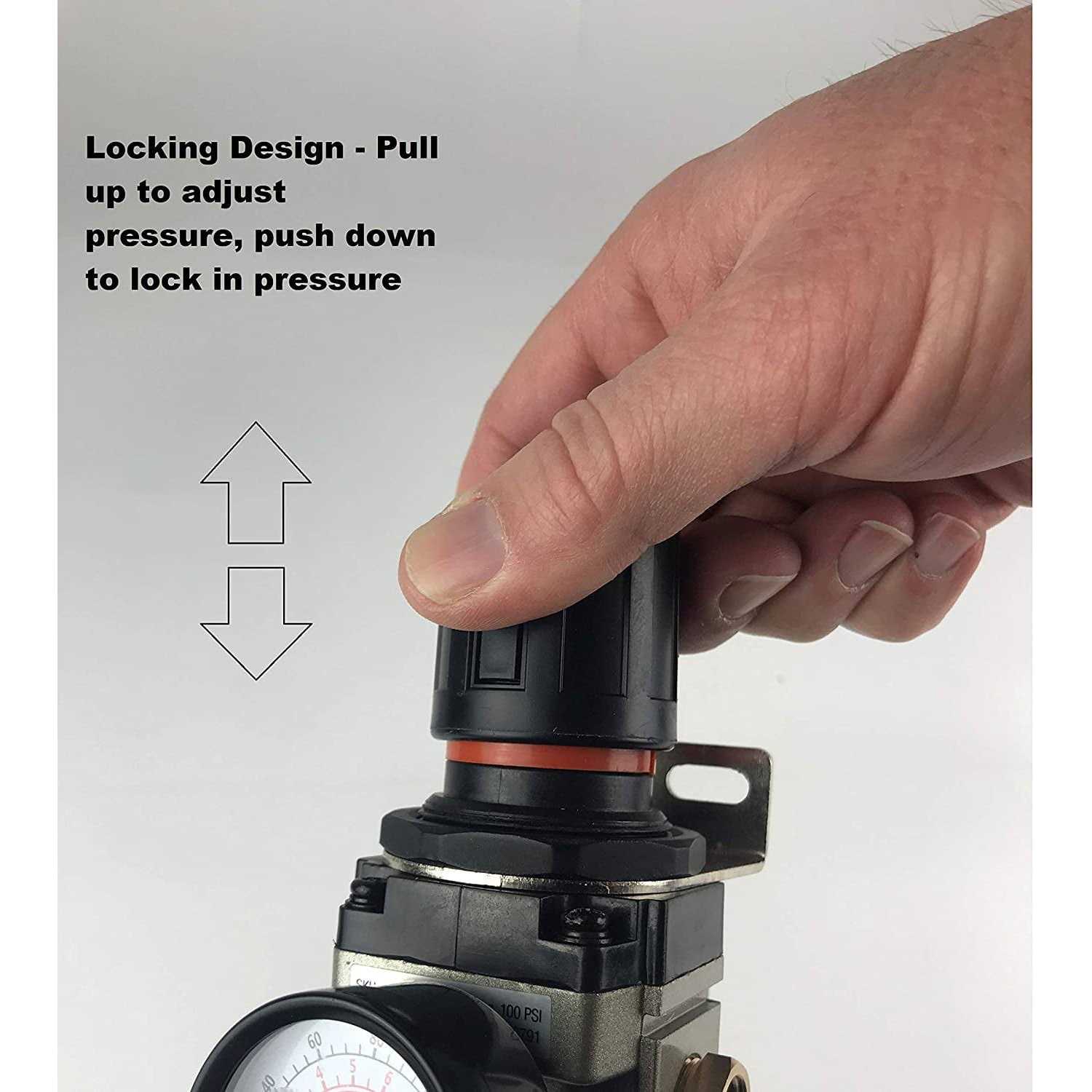 Primefit FR3802G 3/8-Inch Air Filter Regulator Combo with Gauge - Cheap Fitting