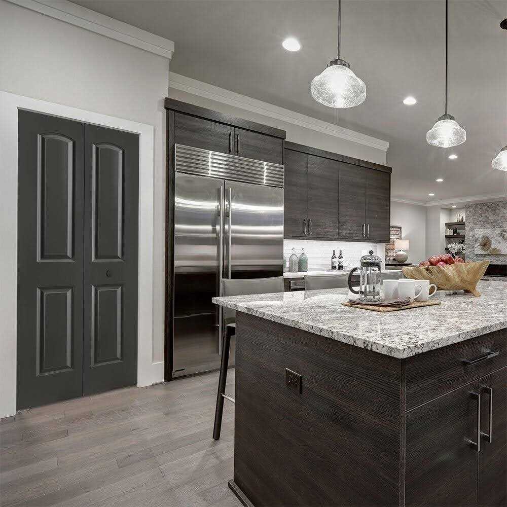 Paneled Manufactured Wood Primed Roman Top Smooth Interior Bi-Fold Door Masonite - Cheap Fitting