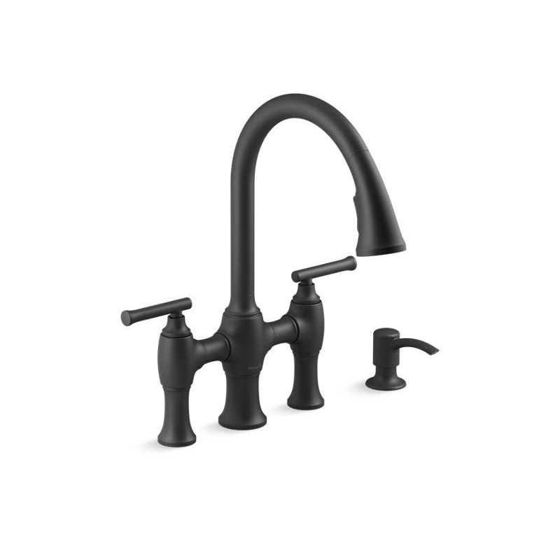 Kohler Kitchen Faucet Oresund Bridge 2-handle Pull-down Sprayer - Cheap Fitting
