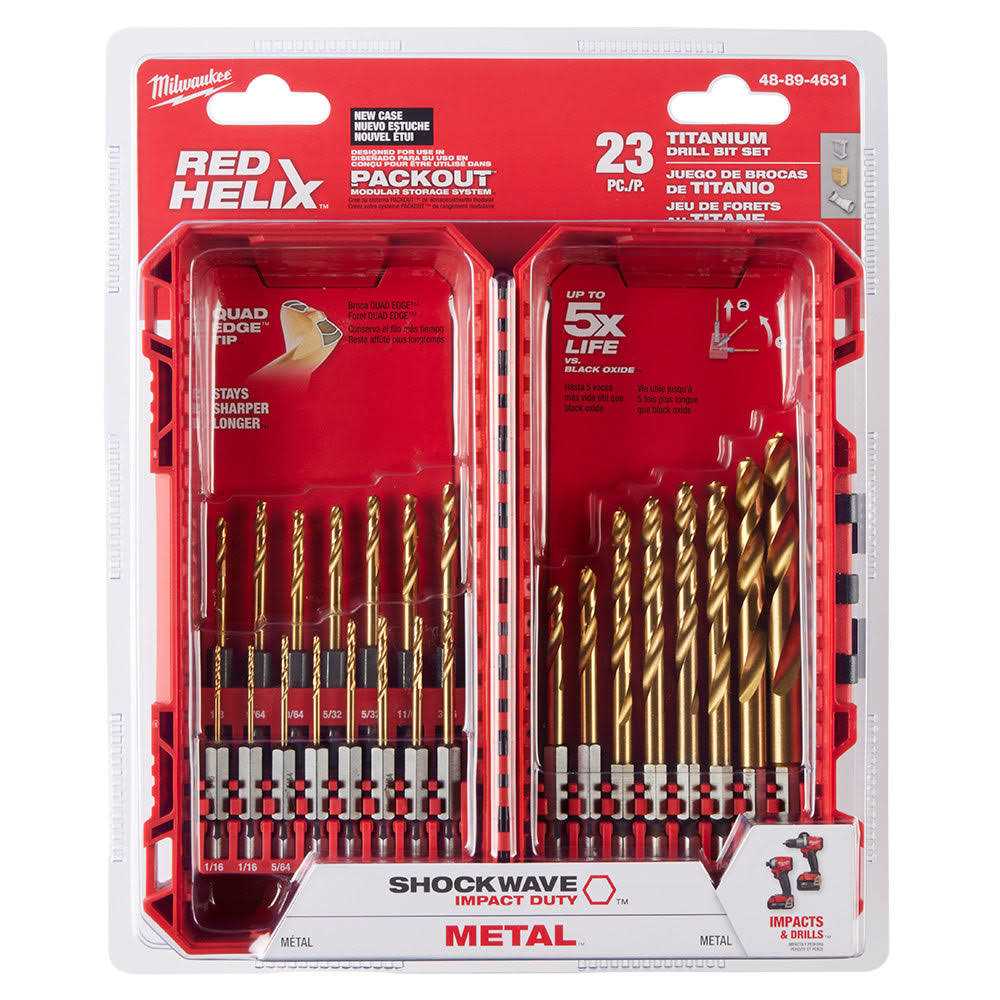 Milwaukee 48-89-4631 Titanium SHOCKWAVE Drill Bit Set - Cheap Fitting