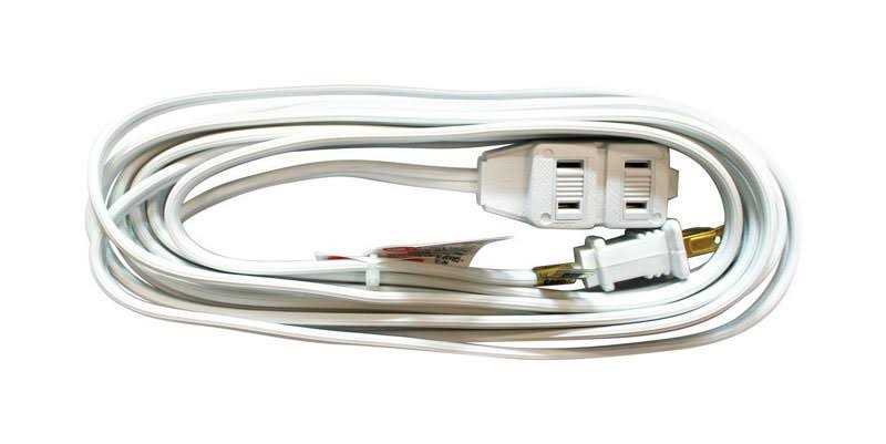 Ace Indoor 15 ft. L White Extension Cord 16/2 SPT-2 - Cheap Fitting