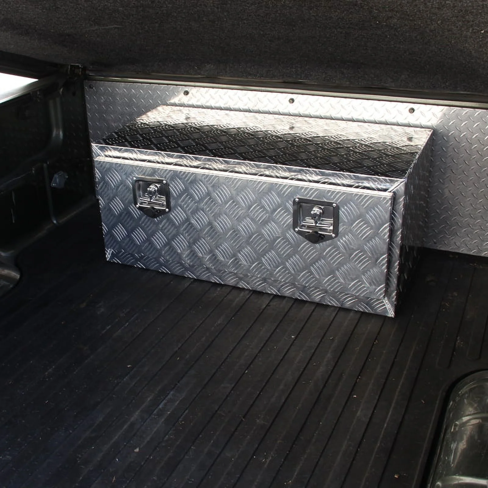 Spec-D Tuning 36x18x16 Truck Pickup Bed Utility Chest Aluminum Tool Box Trailer Storage W/ Lock Key - Cheap Fitting
