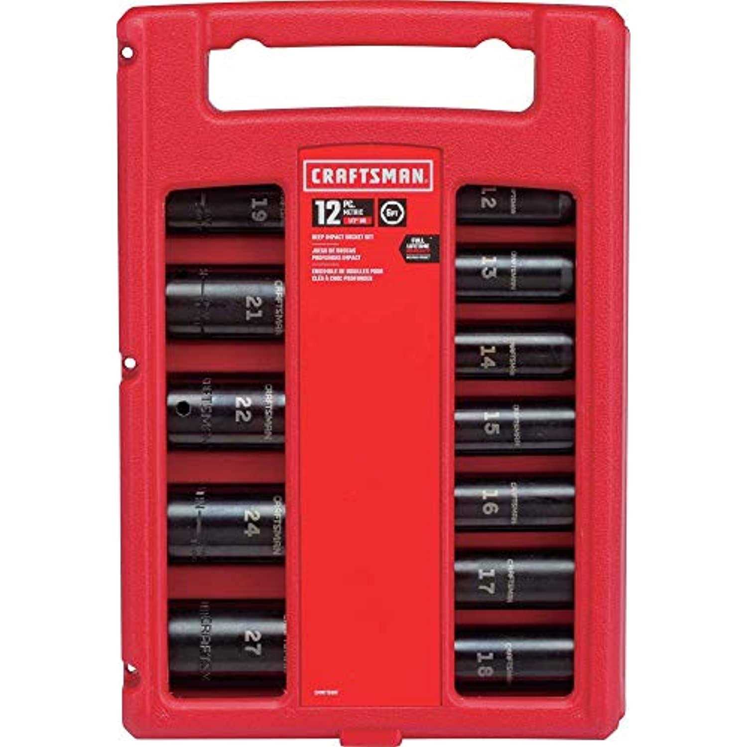 Craftsman 12 Piece 1/2 Metric Deep Impact Socket Set - Cheap Fitting