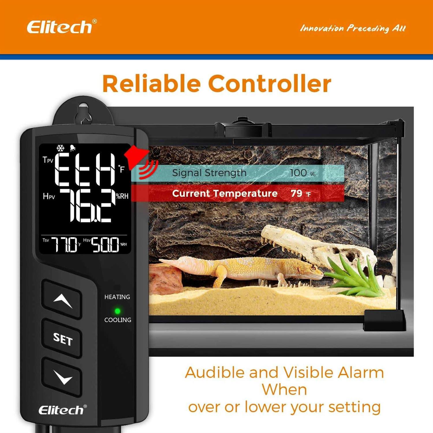 Elitech STC-1000Pro Temperature Controller Thermostat Heating Cooling Outlets Reef Tank Grow Room 1100w 10a - Cheap Fitting