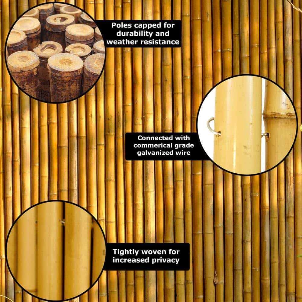 Backyard X-Scapes Bamboo Fencing Natural - Cheap Fitting