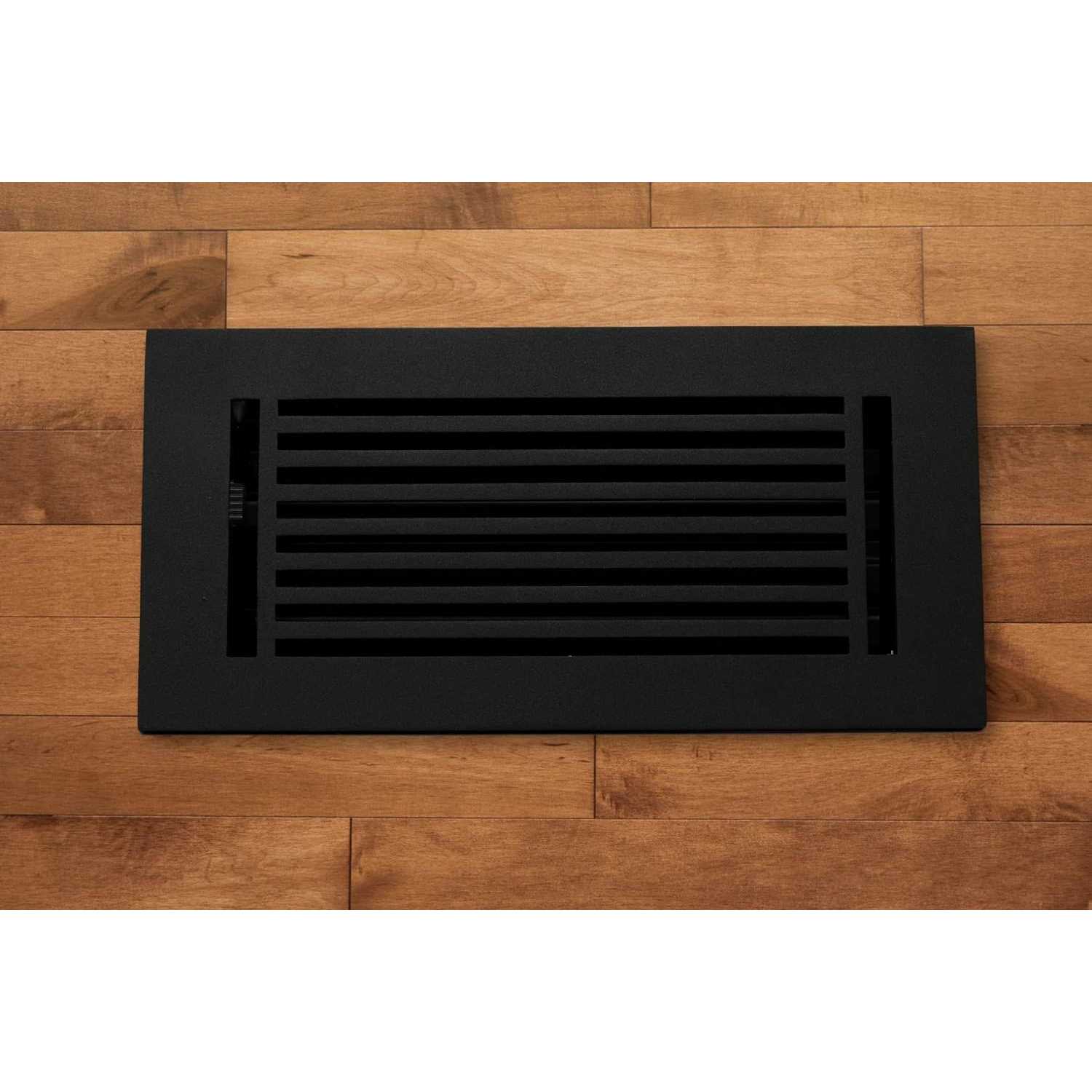 4 x 10 Linear Black Metal Floor/Wall Surface Mount Register Madelyn Carter - Cheap Fitting
