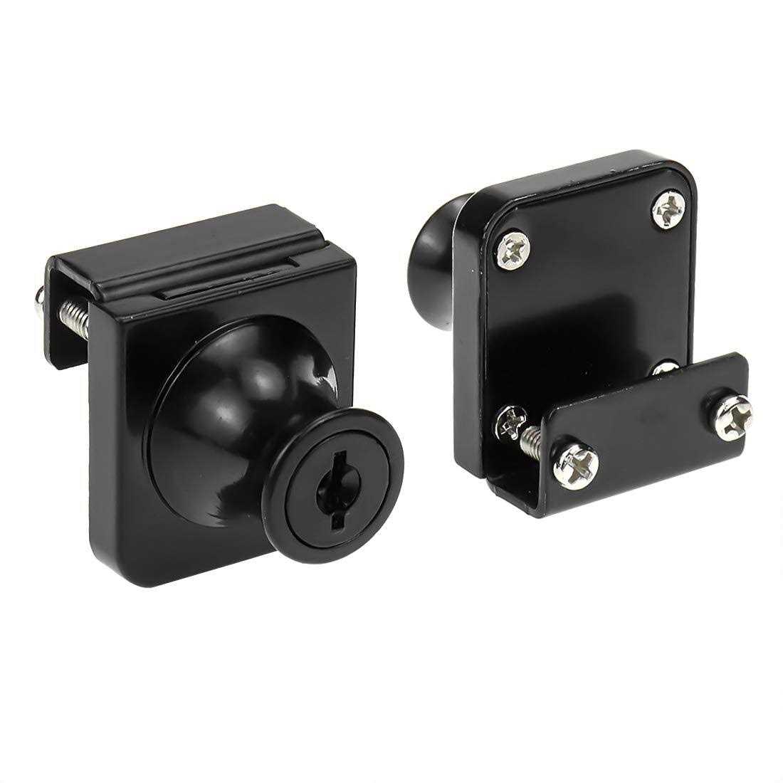 lc lictop showcase lock zinc alloy no drill glass door lock single door lock with keys 2 set - Cheap Fitting