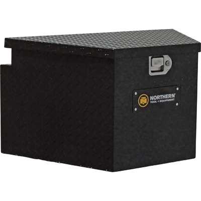 Northern Tool Trailer Tongue Box — Aluminum, Gloss Black, Paddle Latch, 34Inch x 19Inch x 18Inch x 16Inch, Model 36212776 - Cheap Fitting