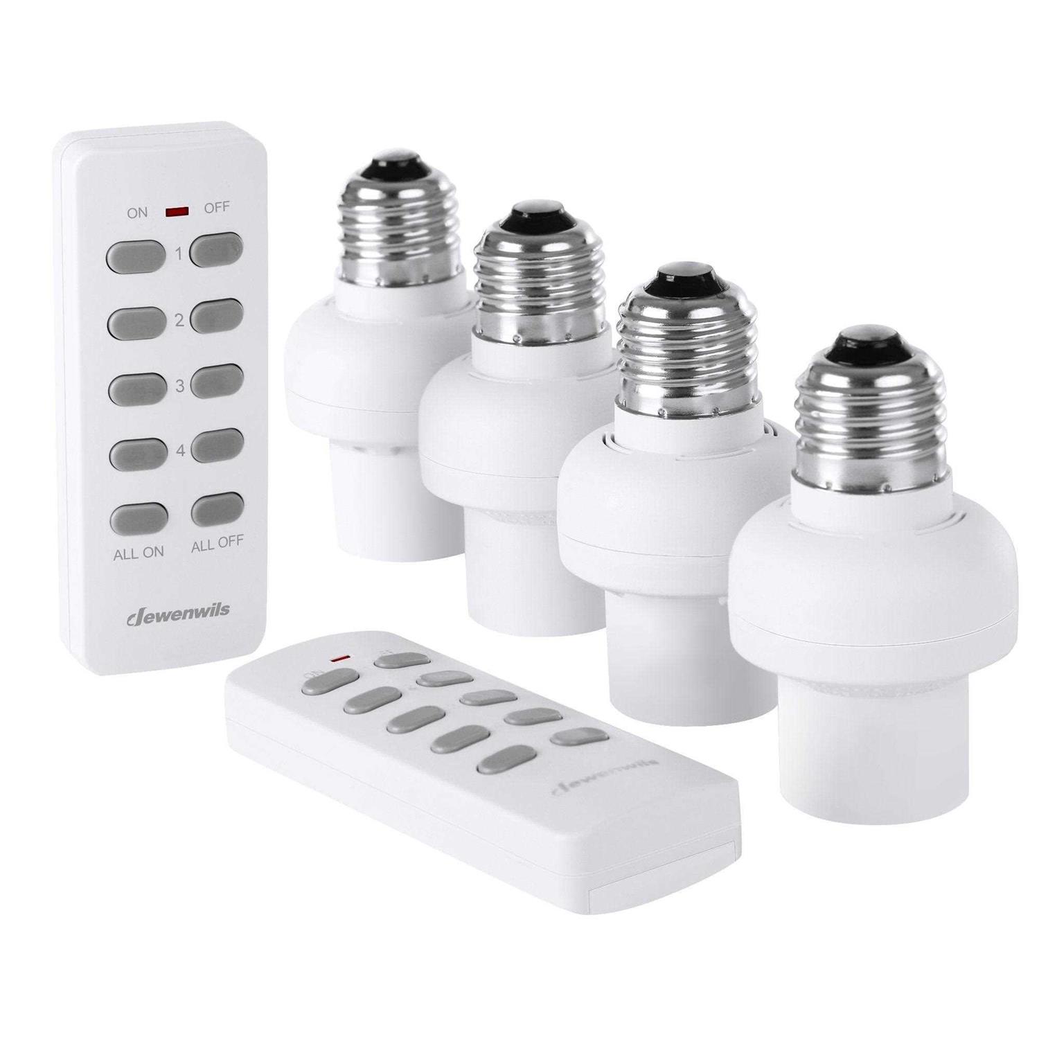 dewenwils Remote Control Light Socket e26/e27 bulb base Wireless Light bulb Socket Switch Kit - Cheap Fitting