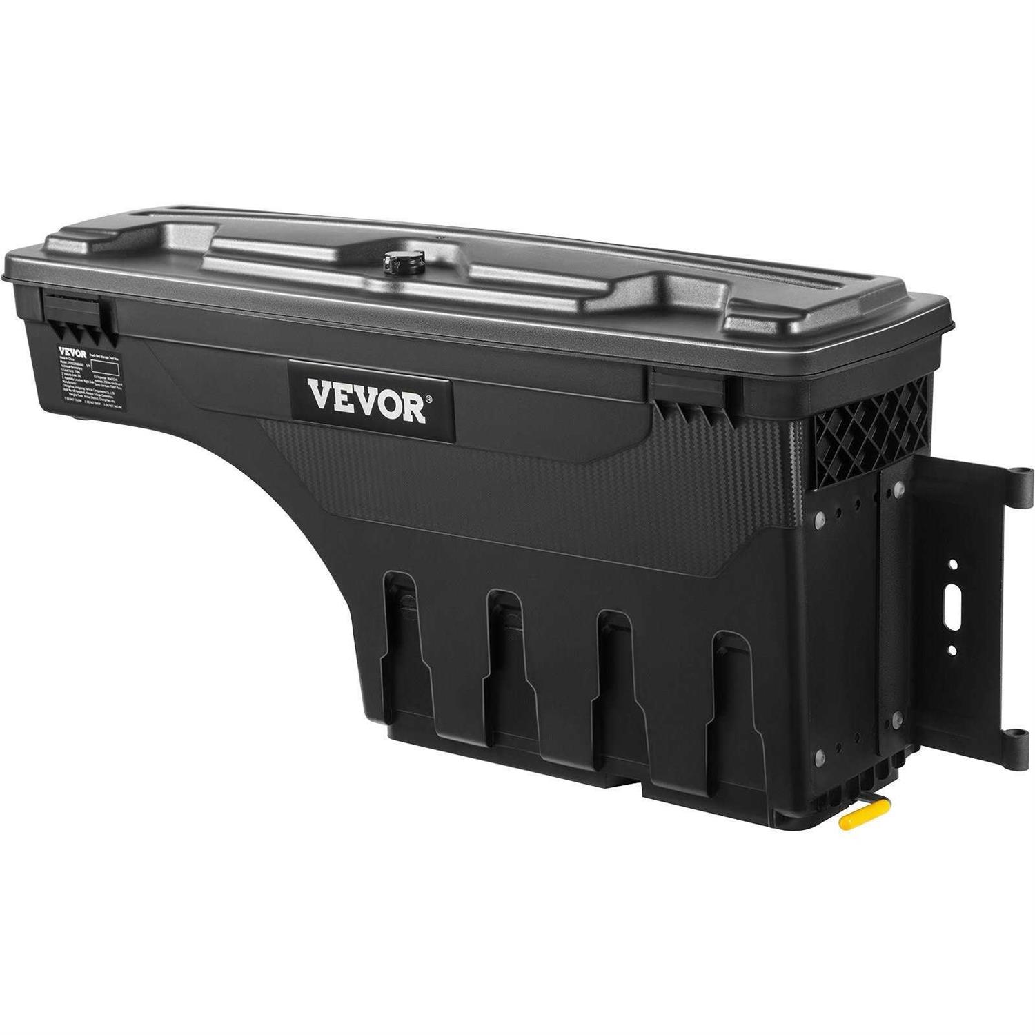 VEVOR Truck Bed Storage Box Lockable Lid Waterproof ABS Wheel Well Tool Box 6.6 Gal/20 L - Cheap Fitting