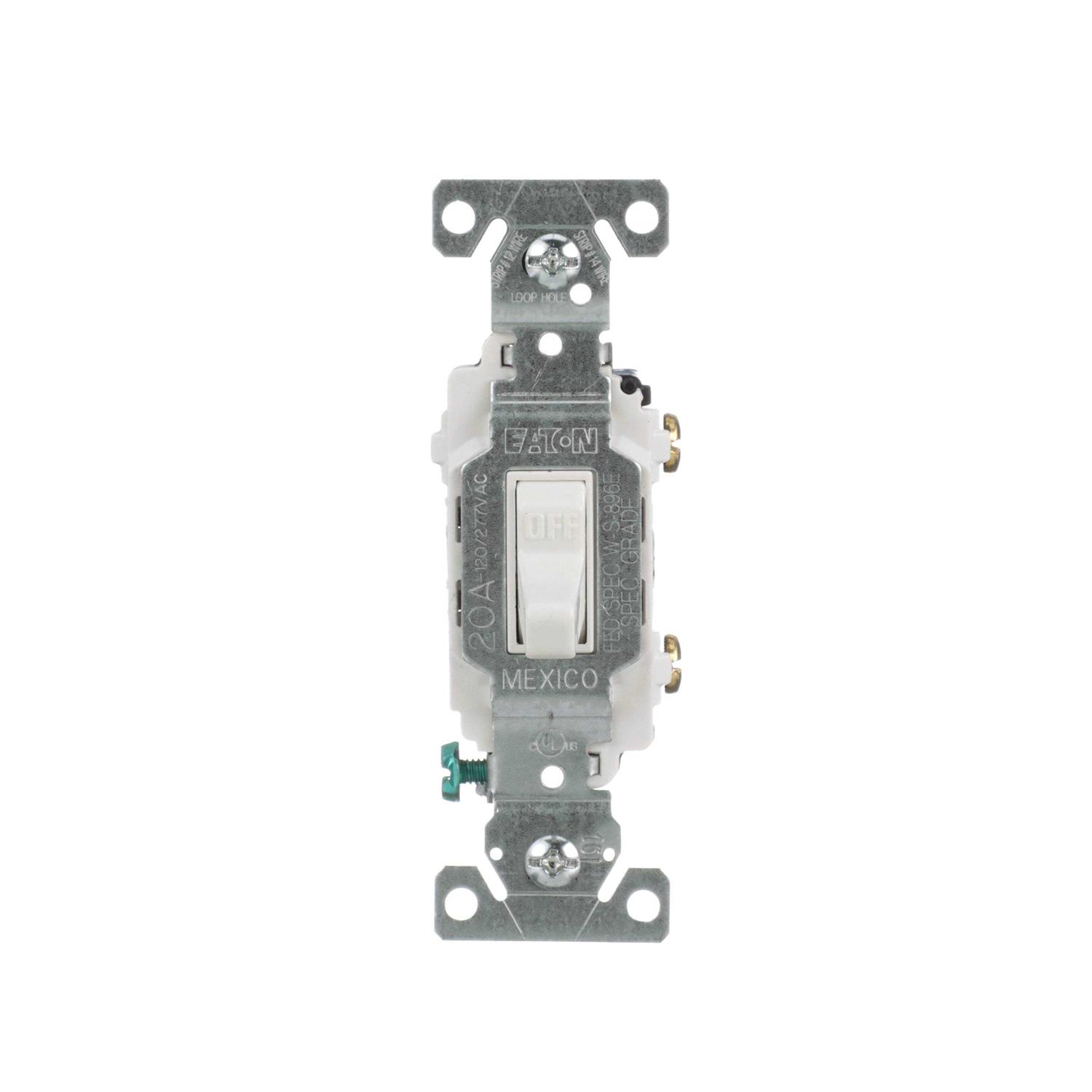 Eaton 20-Amp Single Toggle Light Switch - Cheap Fitting