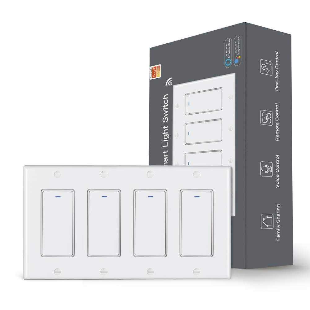 MoesGo WiFi Wall Push Button Smart Light Switch,Multi-Control - Cheap Fitting