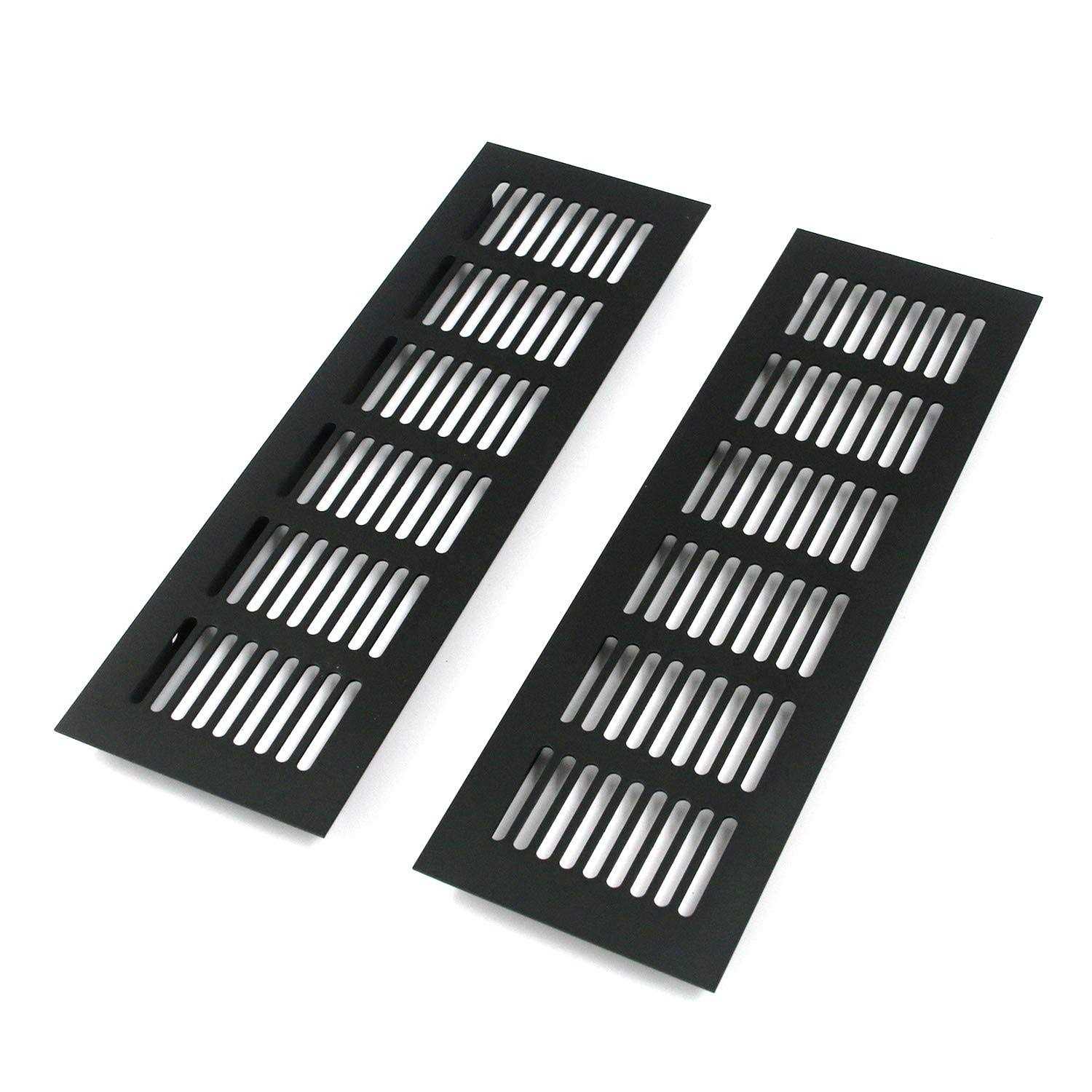 Geesatis 2 Pcs Louvered Ventilation Grille Air Vent for Cabinet Shoe Cabinet Hardware Accessories Ventilation Cover - Cheap Fitting